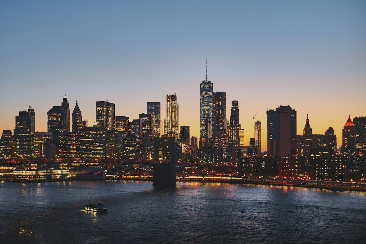 Manhattan skyline at night