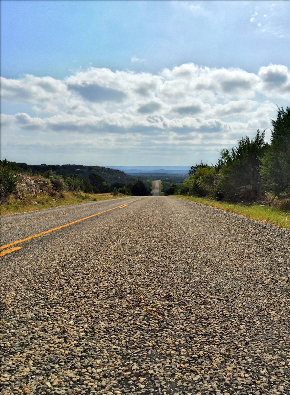 An open road leading out of town