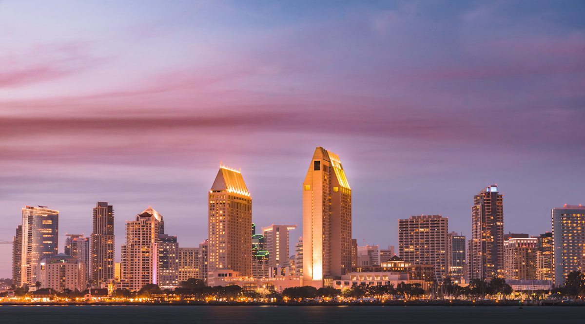 San Diego skyline across the bay