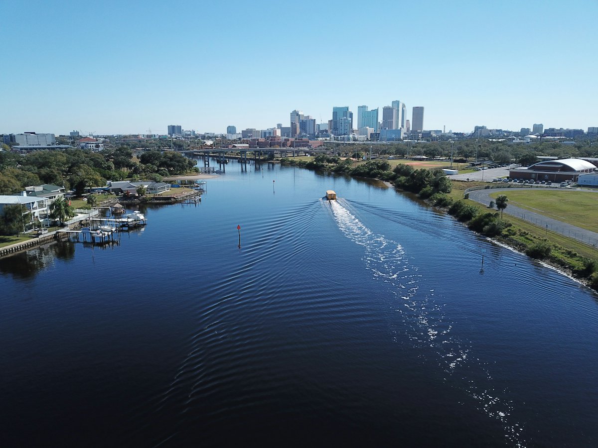 Tampa skyline across the river